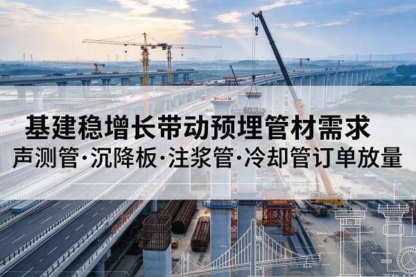 张北基建稳增长带动预埋监测管材需求，声测管、沉降板、注浆管订单持续放量