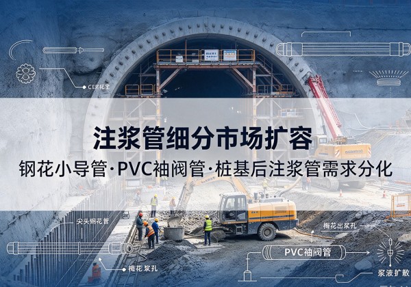 张北注浆管细分市场扩容，隧道钢花小导管、PVC 袖阀管、桩基后注浆管需求分化